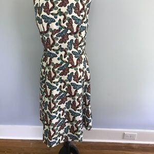 Beautiful butterfly dress-56% Cotton, 44% Linen, fully lined
